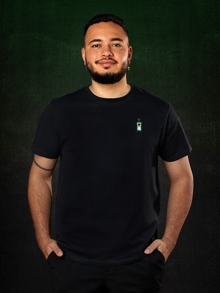 QA_T-Shirt "Bottle" | schwarz